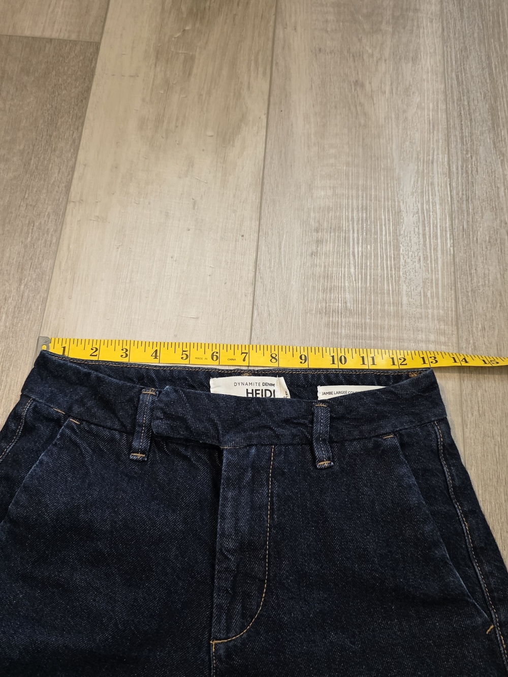 Dynamite Denim Heidi Cropped Wide Leg Jeans Dark Wash Size 25 - Picture 8 of 13